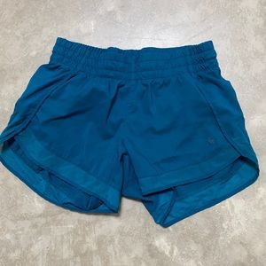 Athleta teal workout shorts